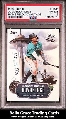 2023 Topps Home Field Advantage Julio Rodriguez #HA11 Seattle Mariners PSA 8 MLB Bella Grace Cards