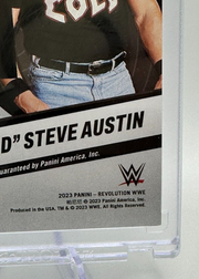 2023 Panini Revolution WWE "Stone Cold" Steve Austin #AG-SCA Sunburst 9/99 Auto Bella Grace Cards