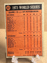 1972 Topps 1971 World Series Game No. 5 WS #227 Pittsburgh Pirates MLB Baseball Bella Grace Cards