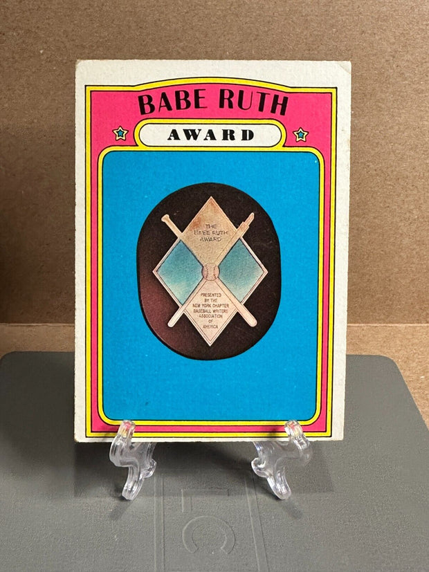 1972 Topps Babe Ruth Award #626 Award Winners List MLB Baseball Insert Bella Grace Cards