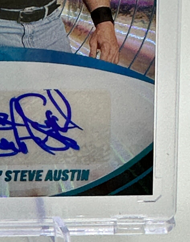 2023 Panini Revolution WWE "Stone Cold" Steve Austin #AG-SCA Sunburst 9/99 Auto Bella Grace Cards